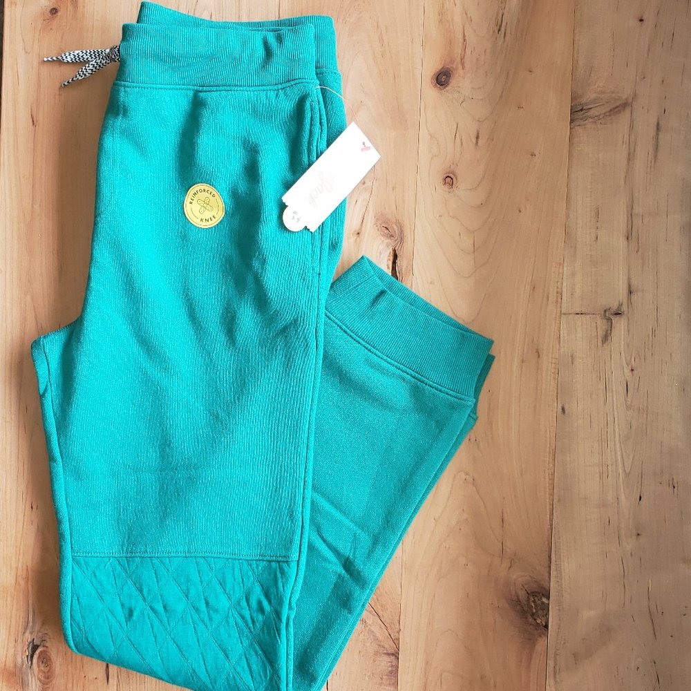Girls Green Fleece Joggers